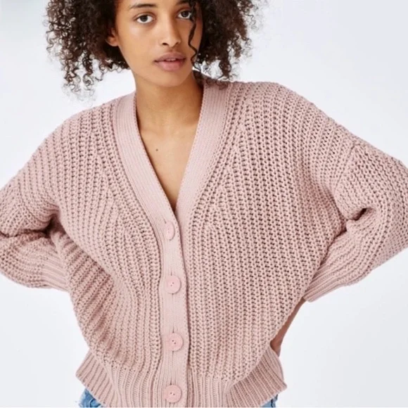 Babàa No. 18 cotton cardigan Plum Blossom - Picture 1 of 5